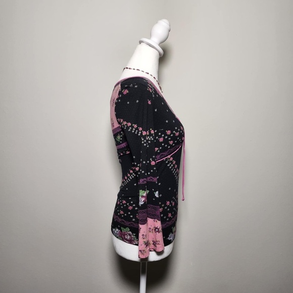 Betsey Johnson HTF Ultra Rare Vintage Whimsigoth Fairycore Longsleeve Top S - Picture 4 of 9